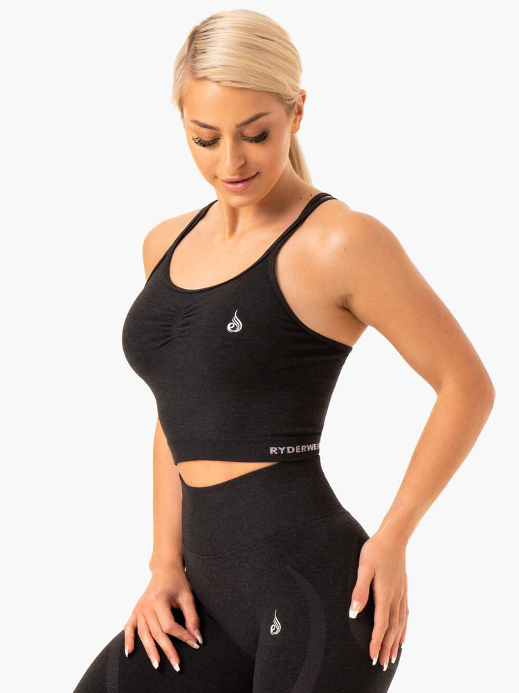 Sujetadores Deportivos Ryderwear Sculpt Seamless Tank Mujer Negros | VYXOT5874