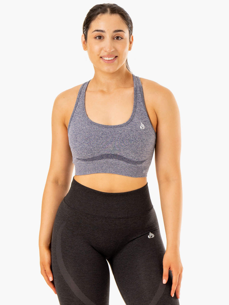 Sujetadores Deportivos Ryderwear Sculpt Seamless Racer Back Mujer Azul Marino | XMWDV6742
