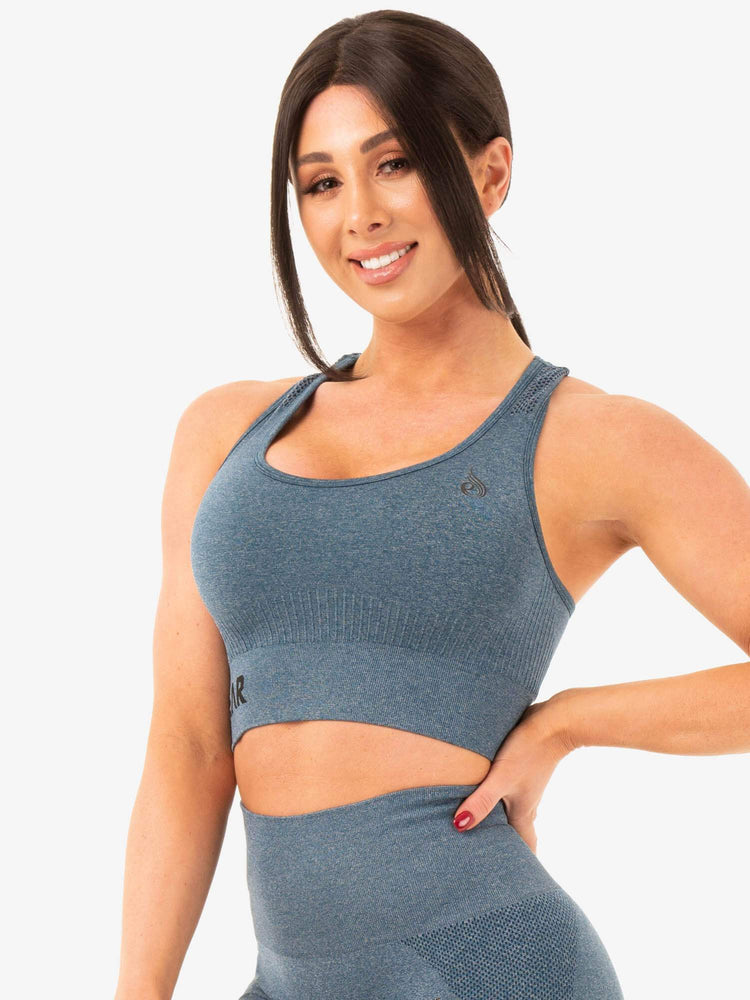 Sujetadores Deportivos Ryderwear Seamless Staples Mujer Turquesa | BUQRM3642