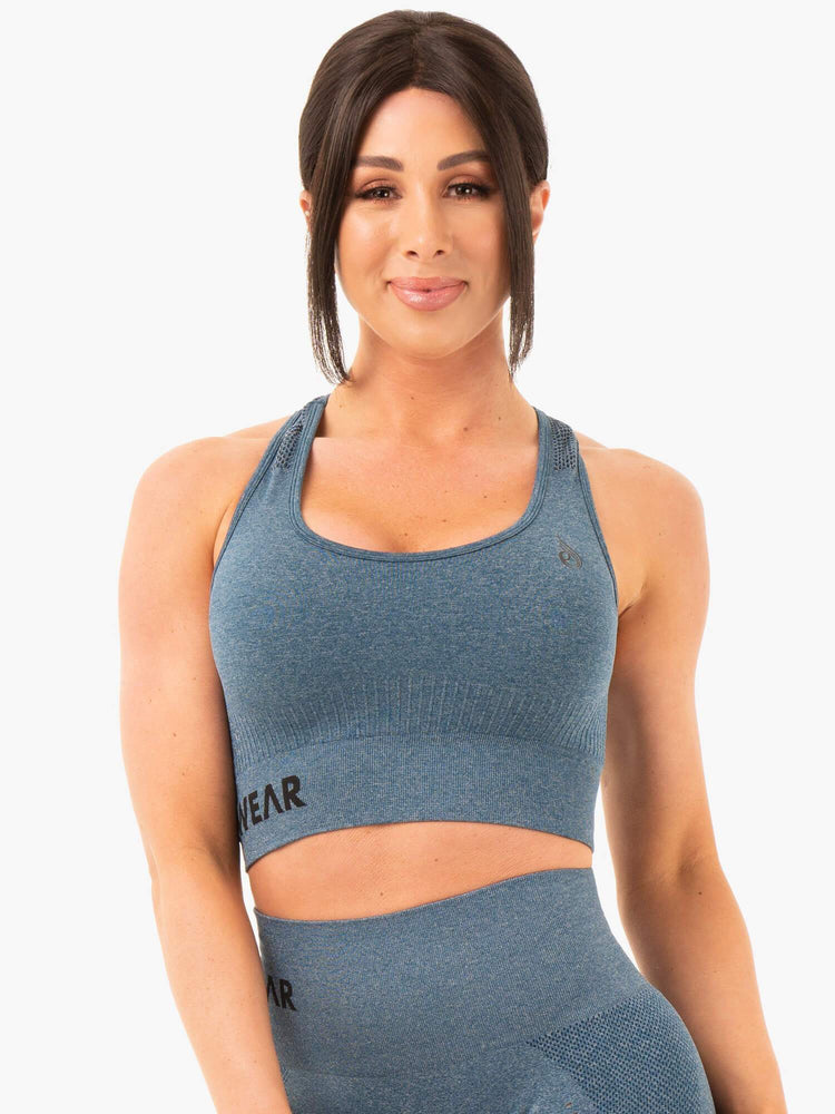 Sujetadores Deportivos Ryderwear Seamless Staples Mujer Turquesa | BUQRM3642