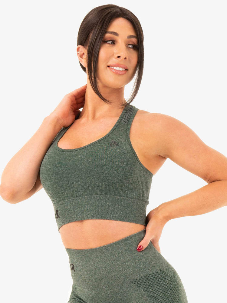 Sujetadores Deportivos Ryderwear Seamless Staples Mujer Verdes | DJKPW8736