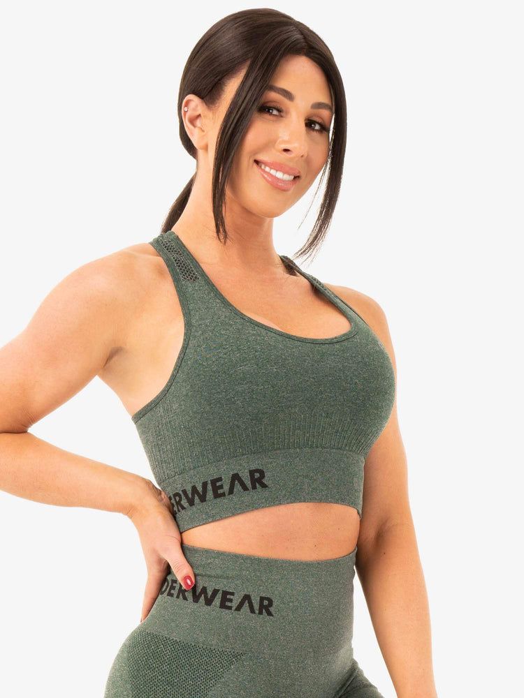 Sujetadores Deportivos Ryderwear Seamless Staples Mujer Verdes | DJKPW8736