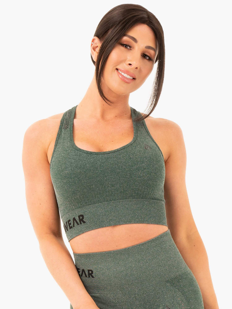 Sujetadores Deportivos Ryderwear Seamless Staples Mujer Verdes | DJKPW8736