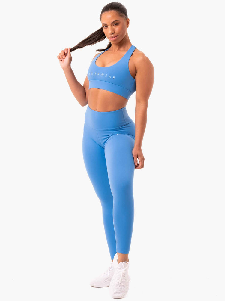 Sujetadores Deportivos Ryderwear Staples Cross Over Mujer Azules | FOGVQ7518