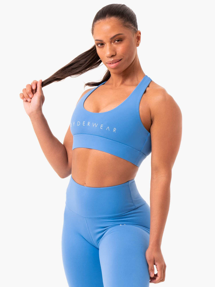 Sujetadores Deportivos Ryderwear Staples Cross Over Mujer Azules | FOGVQ7518