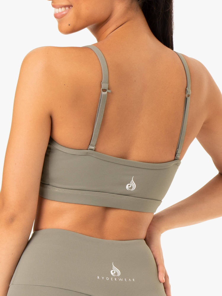 Sujetadores Deportivos Ryderwear Staples Mujer Kaki | KBJED1365