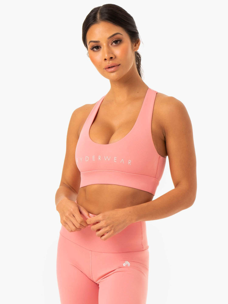 Sujetadores Deportivos Ryderwear Staples Cross Over Mujer Rosas | PYFOI0932