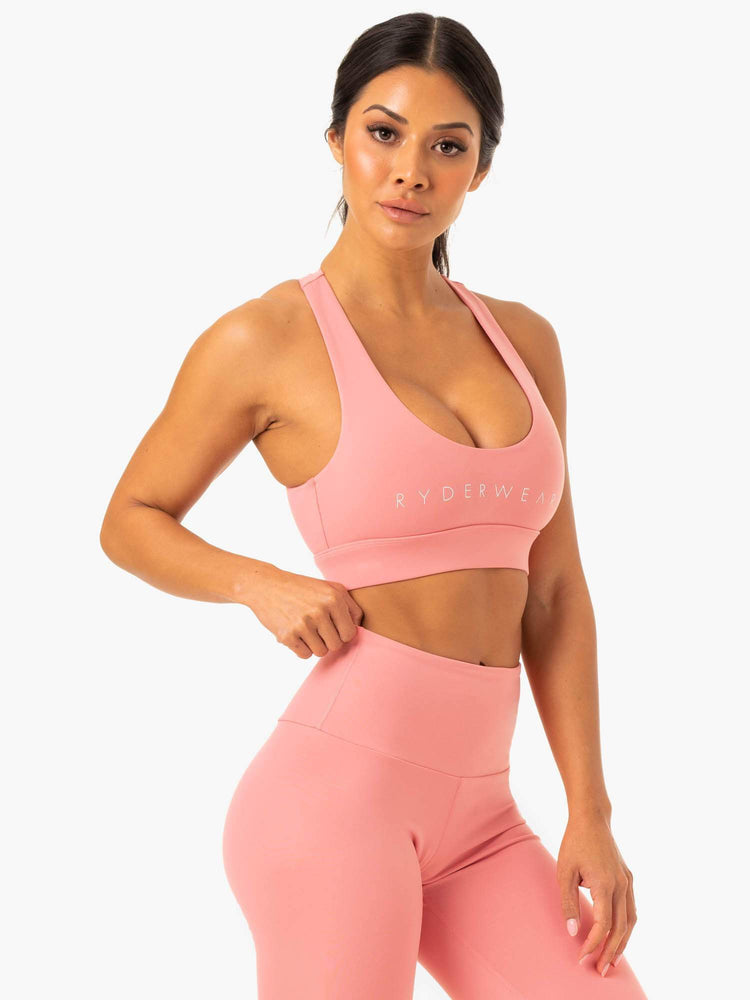 Sujetadores Deportivos Ryderwear Staples Cross Over Mujer Rosas | PYFOI0932