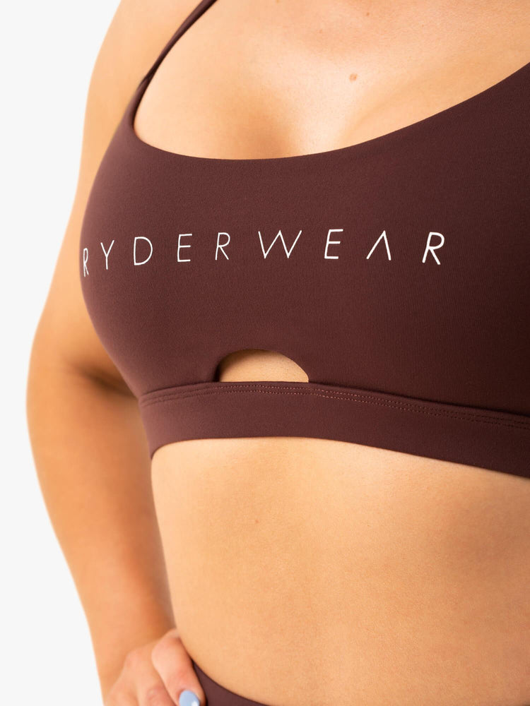 Sujetadores Deportivos Ryderwear Staples Mujer Chocolate | WJSBF9825