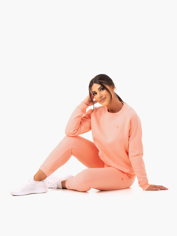 Suéteres Ryderwear Adapt Boyfriend Mujer Coral | DNVXL5827