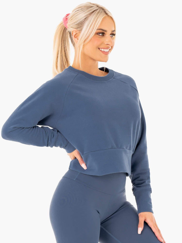 Suéteres Ryderwear Motion Mujer Azules | SYEOD0932