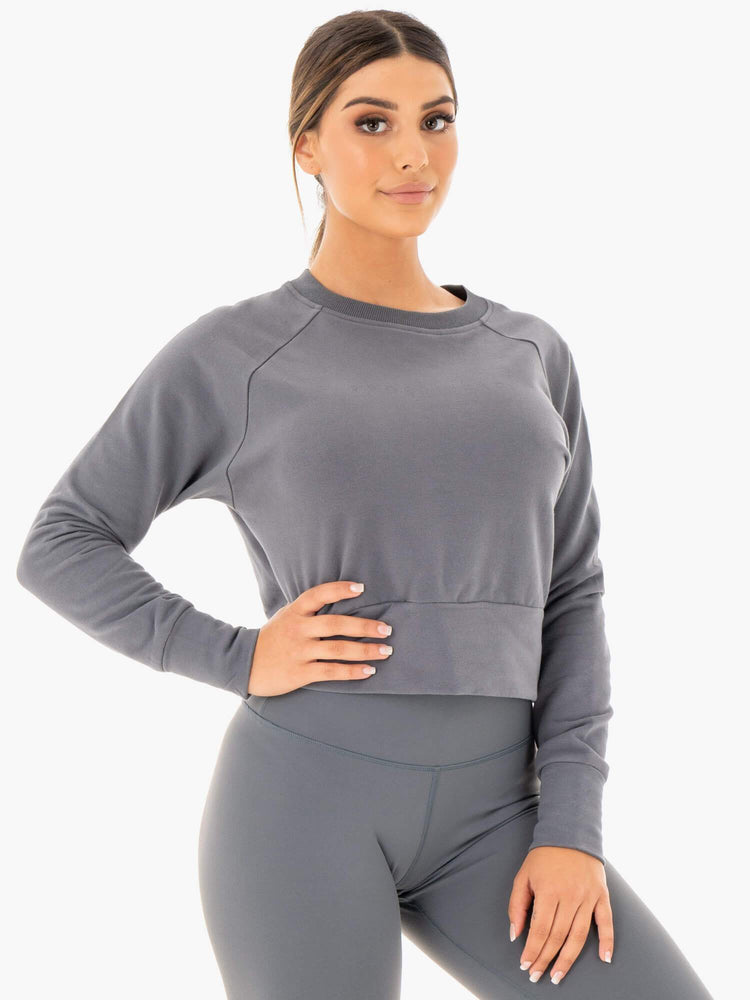 Suéteres Ryderwear Motion Mujer Grises | IHCEY4867