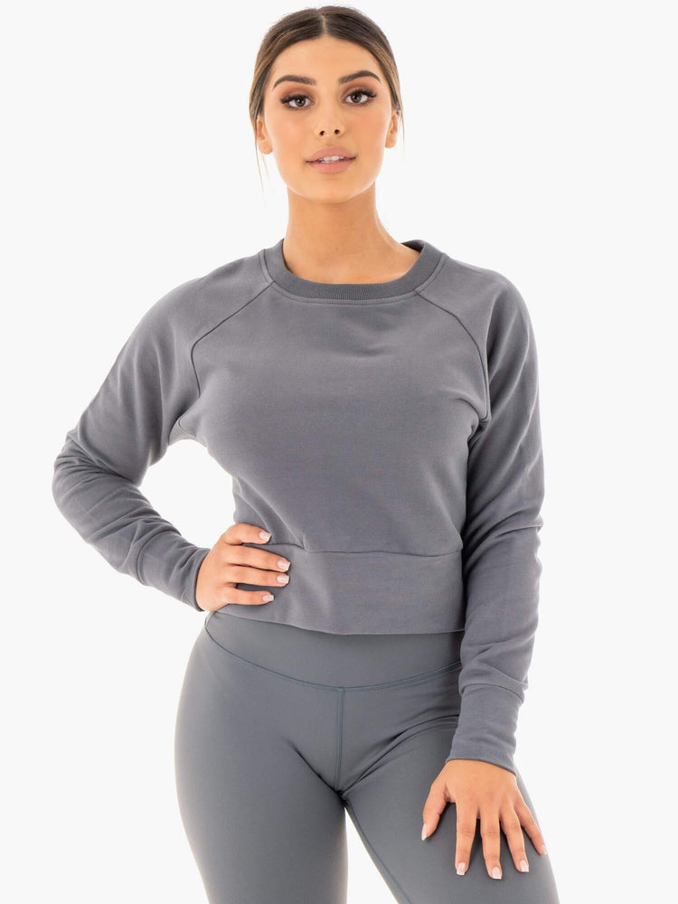 Suéteres Ryderwear Motion Mujer Grises | IHCEY4867