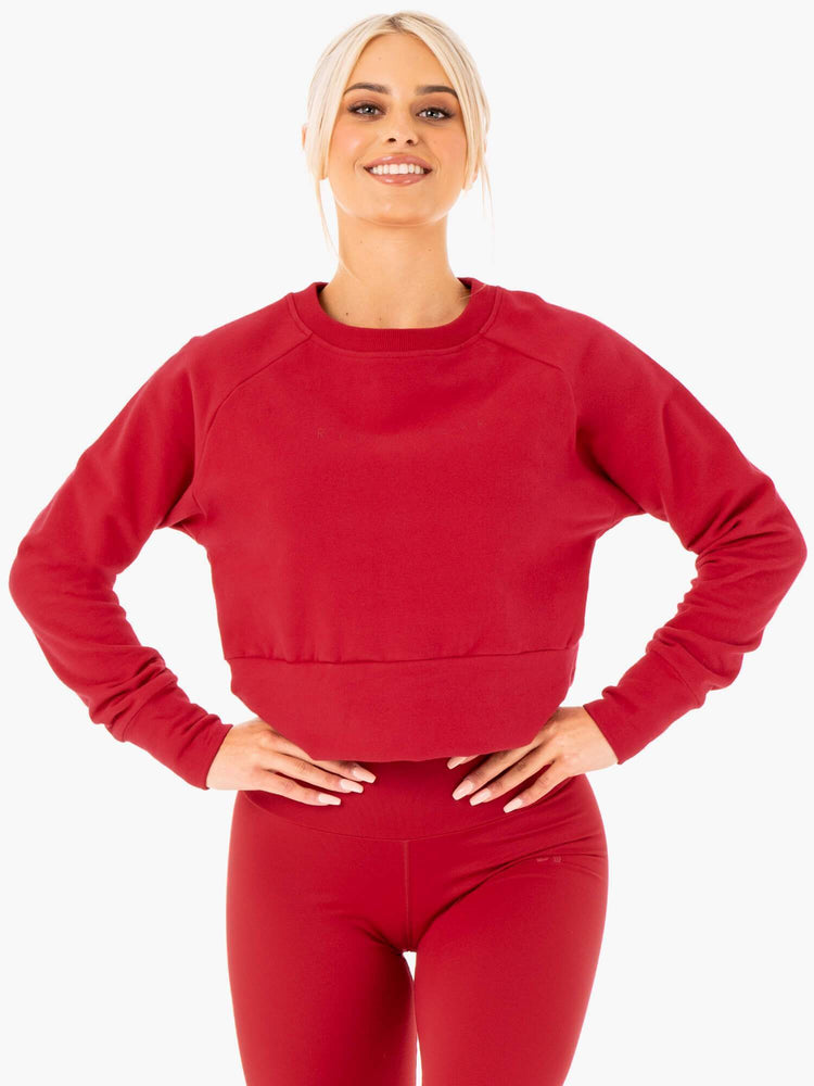 Suéteres Ryderwear Motion Mujer Rojos | ECWHM7156