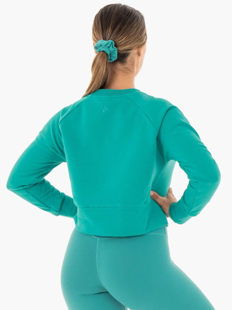 Suéteres Ryderwear Motion Mujer Turquesa | PGMSO9120