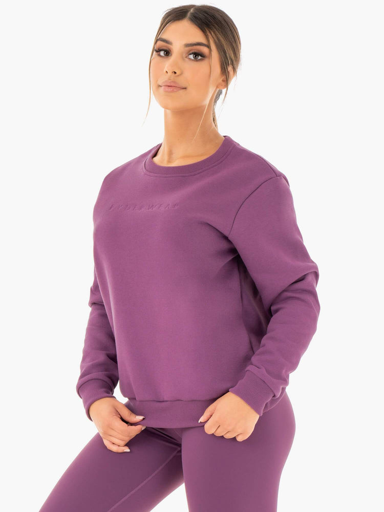 Suéteres Ryderwear Motion Oversized Mujer Morados | LFAKU1430