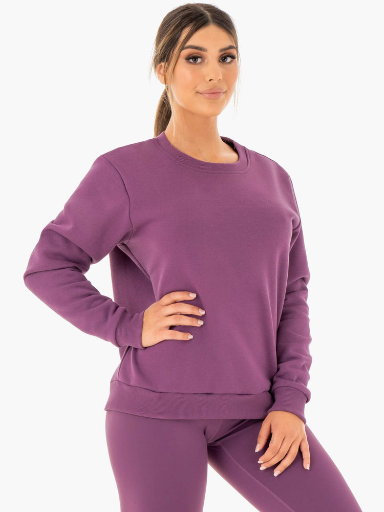 Suéteres Ryderwear Motion Oversized Mujer Morados | LFAKU1430