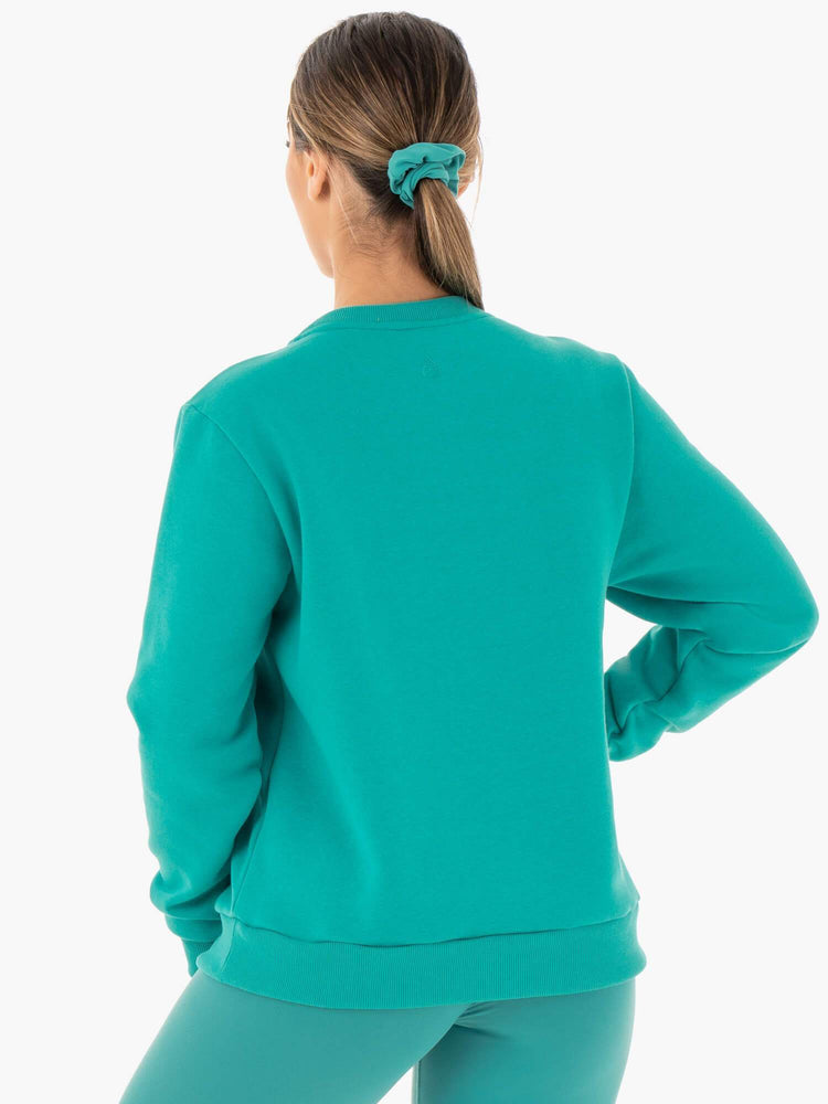 Suéteres Ryderwear Motion Oversized Mujer Turquesa | WGCYH3807