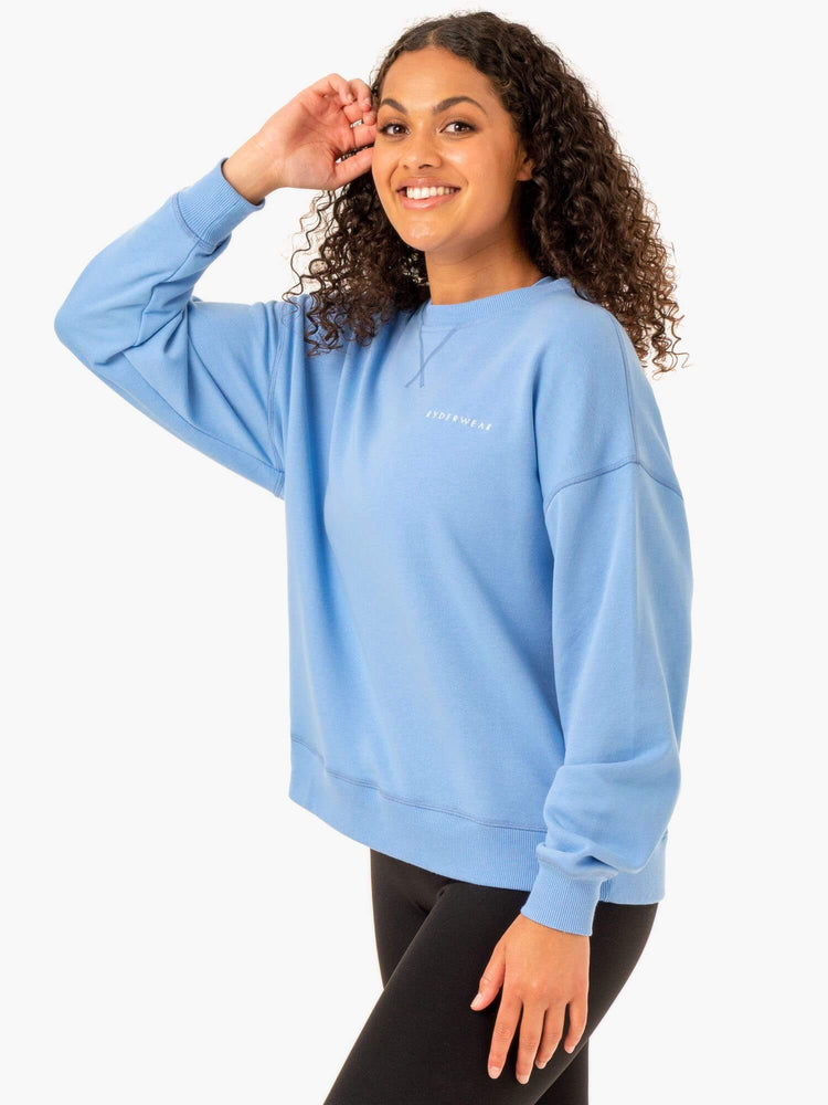 Suéteres Ryderwear Recover Ligeros Mujer Azules | XUZSJ5039