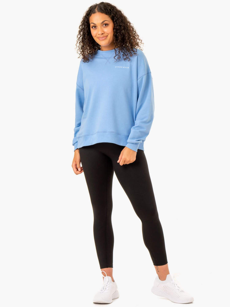 Suéteres Ryderwear Recover Ligeros Mujer Azules | XUZSJ5039