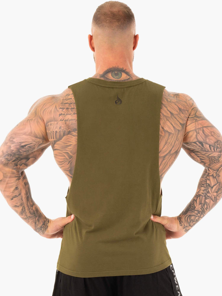Tank Top Ryderwear Active Algodon Baller Hombre Kaki | QTEMC7360