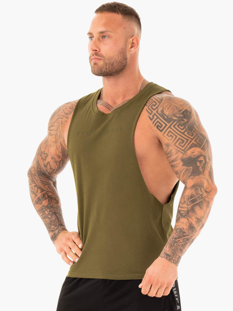 Tank Top Ryderwear Active Algodon Baller Hombre Kaki | QTEMC7360