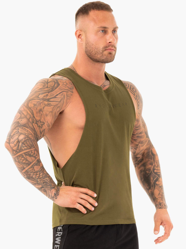 Tank Top Ryderwear Active Algodon Baller Hombre Kaki | QTEMC7360