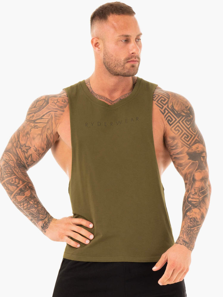 Tank Top Ryderwear Active Algodon Baller Hombre Kaki | QTEMC7360