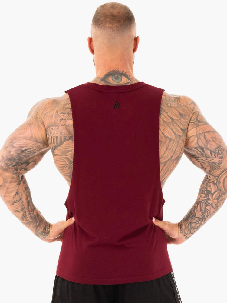 Tank Top Ryderwear Active Algodon Baller Hombre Vino | VGZIQ9812