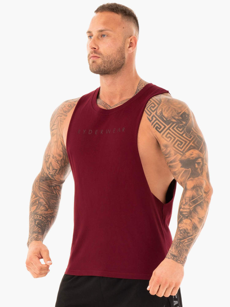 Tank Top Ryderwear Active Algodon Baller Hombre Vino | VGZIQ9812