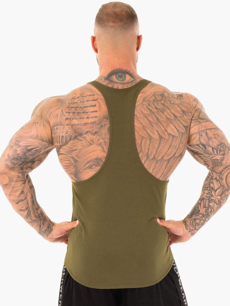 Tank Top Ryderwear Active T-Back Hombre Kaki | LMBQG1937
