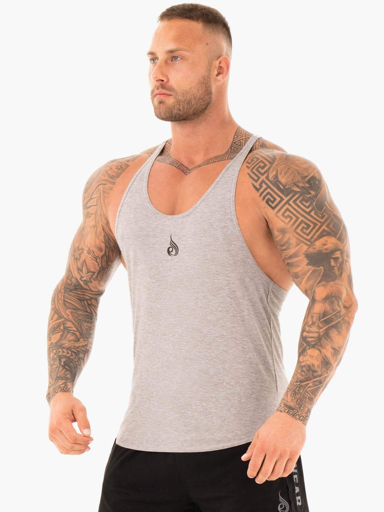Tank Top Ryderwear Active T-Back Hombre Grises | MNWUV7539