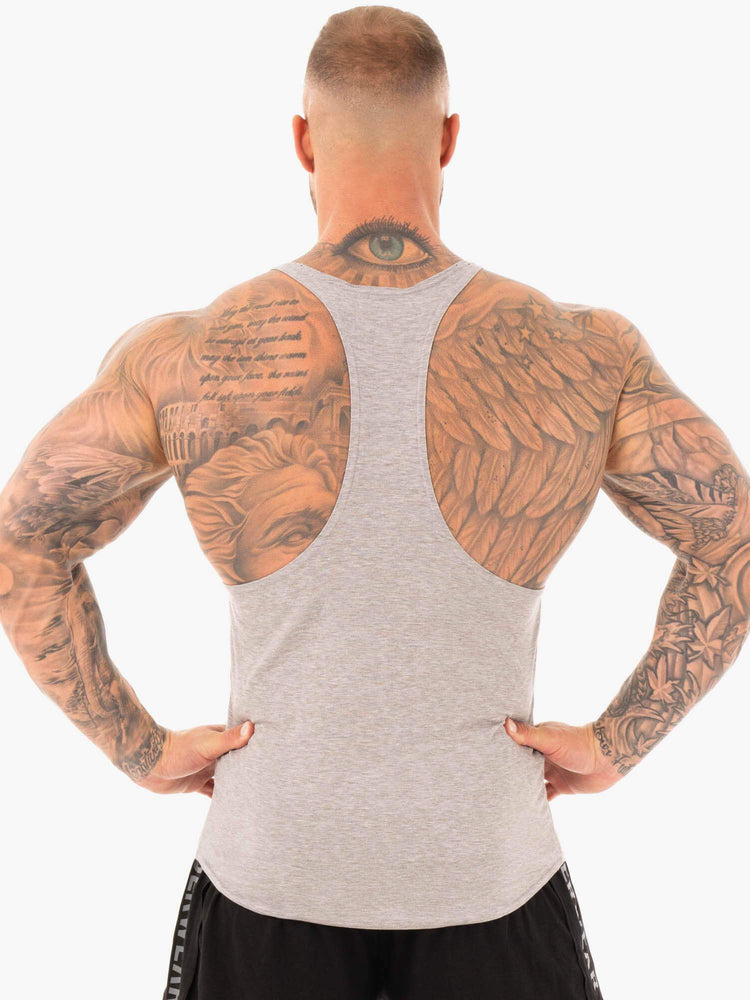 Tank Top Ryderwear Active T-Back Hombre Grises | MNWUV7539