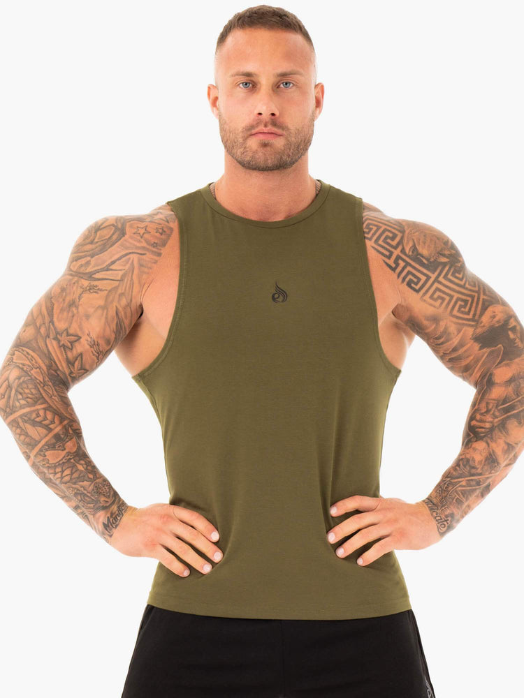 Tank Top Ryderwear Atléticos Cut Hombre Kaki | IOJHY1539