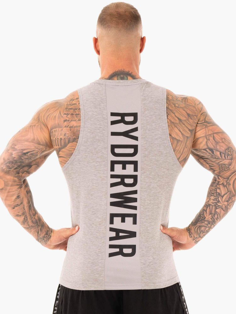 Tank Top Ryderwear Atléticos Cut Hombre Grises | TGWKD9165