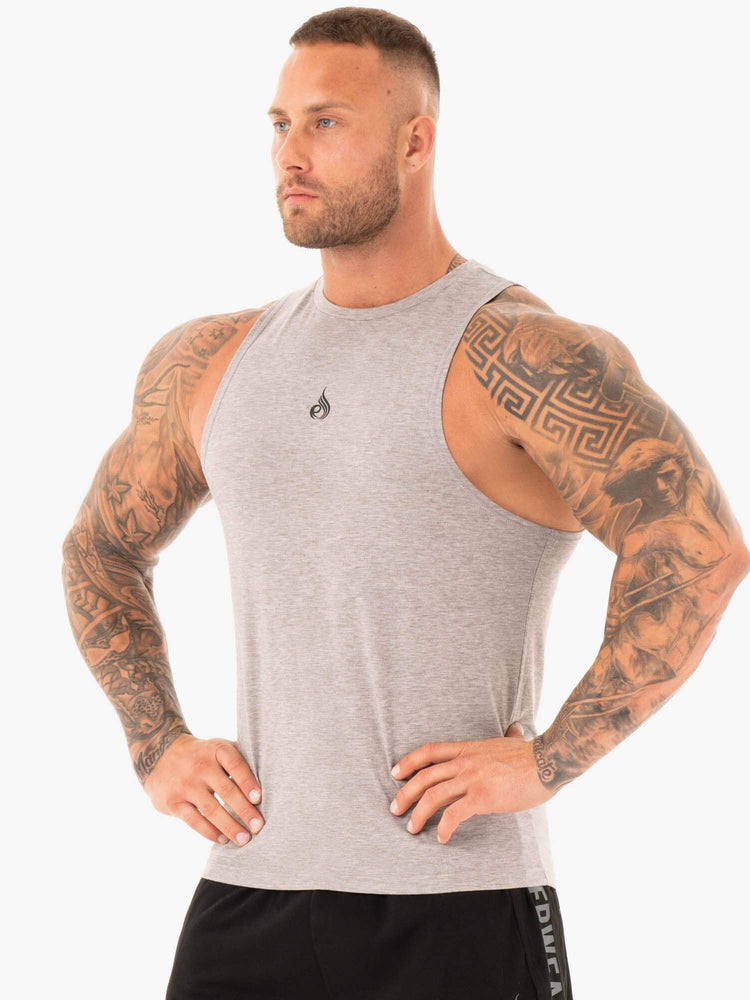 Tank Top Ryderwear Atléticos Cut Hombre Grises | TGWKD9165