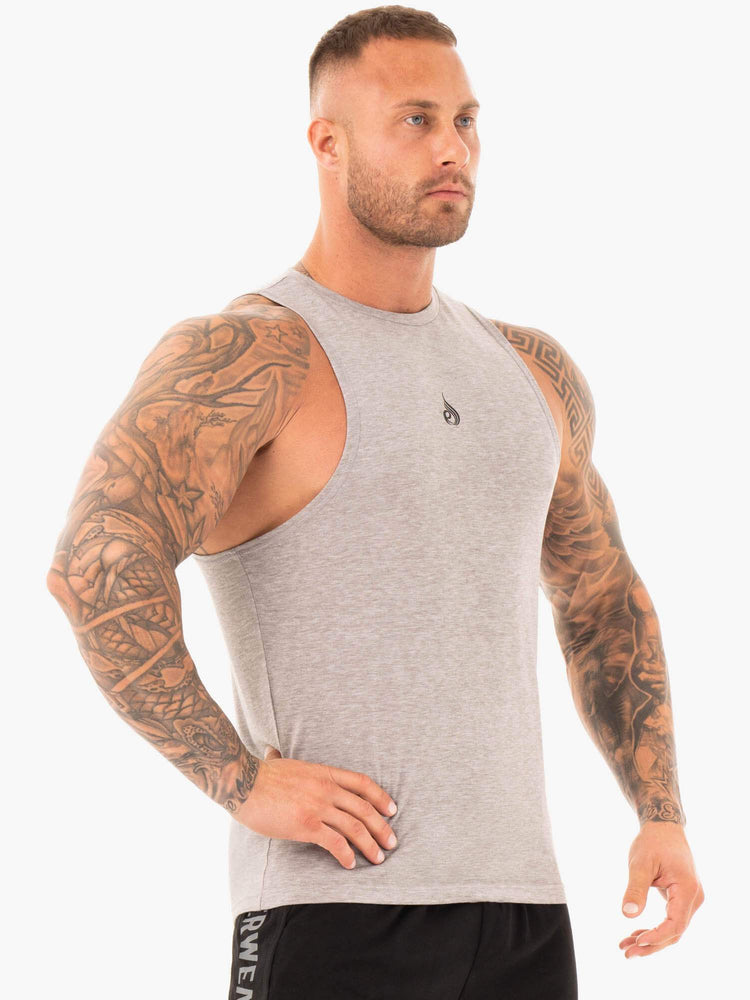 Tank Top Ryderwear Atléticos Cut Hombre Grises | TGWKD9165