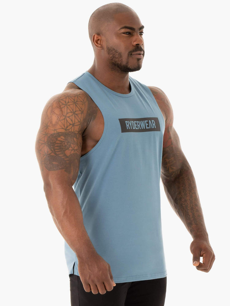 Tank Top Ryderwear Base Baller Hombre Azules | OYCGA8153