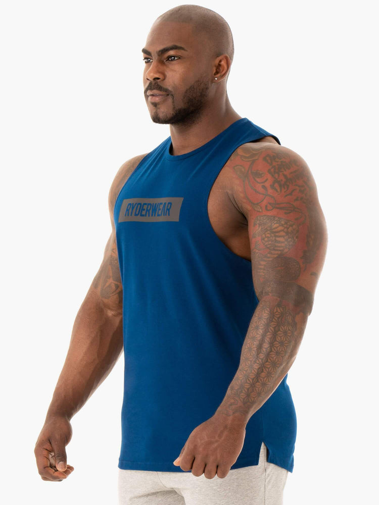 Tank Top Ryderwear Base Baller Hombre Azul Marino | WREYZ0679