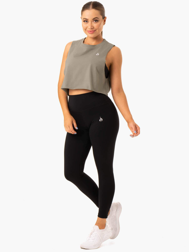 Tank Top Ryderwear Base Muscle Mujer Kaki | FPEMB2691