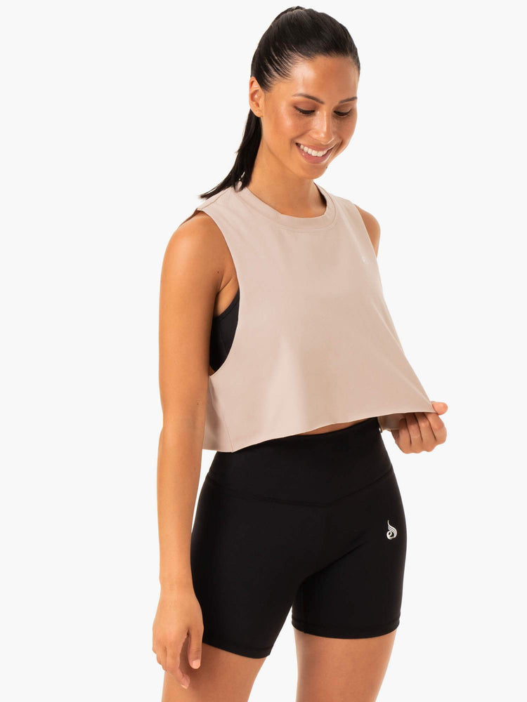 Tank Top Ryderwear Base Muscle Mujer Marrom Claro | NEOFA4315