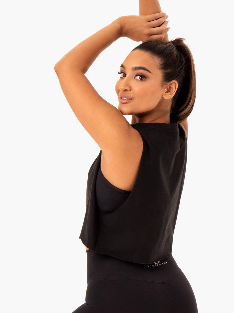 Tank Top Ryderwear Base Muscle Mujer Negros | NFAKB6048
