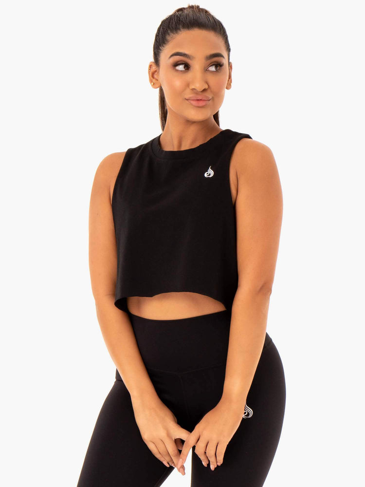 Tank Top Ryderwear Base Muscle Mujer Negros | NFAKB6048