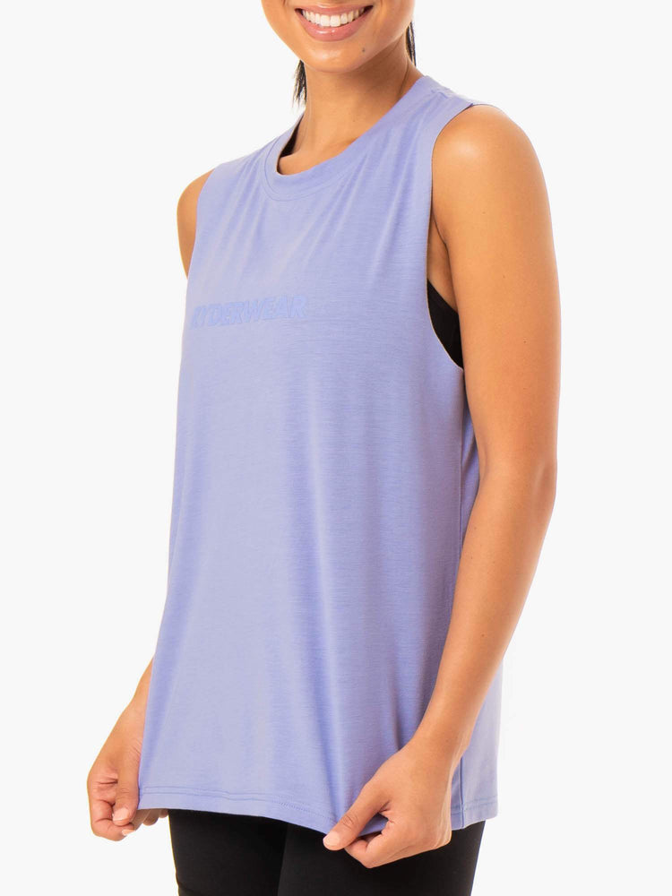 Tank Top Ryderwear Base Regular Cut Mujer Morados | HWOZK2501