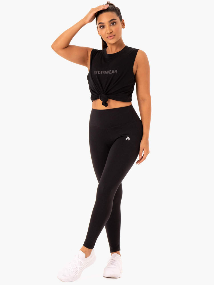 Tank Top Ryderwear Base Regular Cut Mujer Negros | JGMWF8659