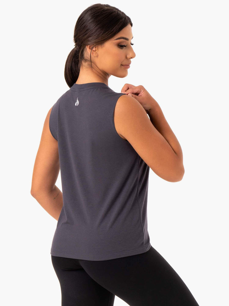Tank Top Ryderwear Base Regular Cut Mujer Grises | KOMEL3086