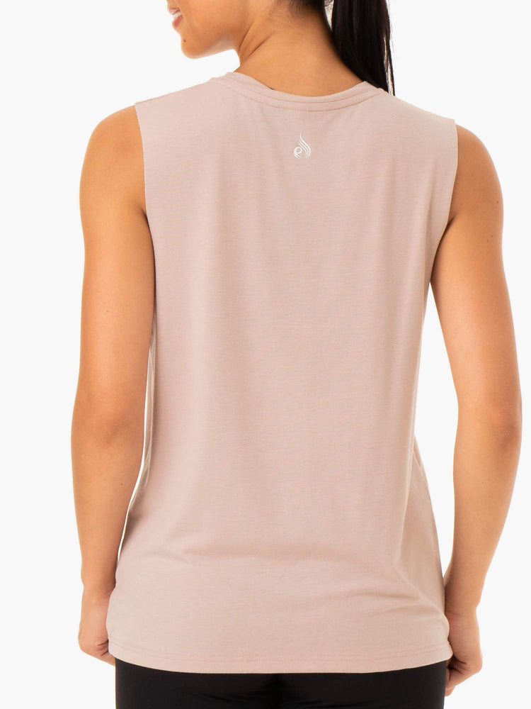 Tank Top Ryderwear Base Regular Cut Mujer Marrom Claro | NEIPK9507
