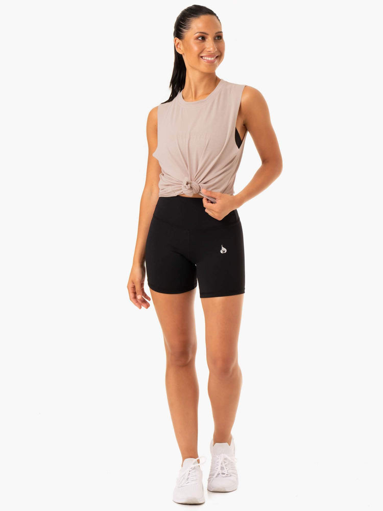 Tank Top Ryderwear Base Regular Cut Mujer Marrom Claro | NEIPK9507