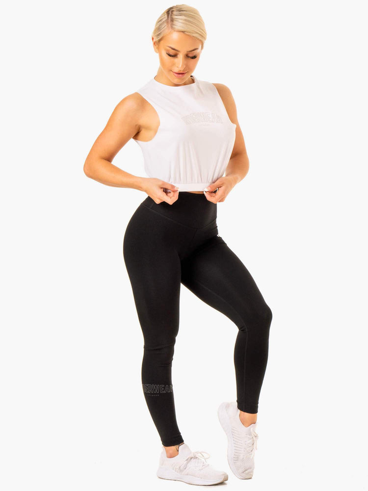 Tank Top Ryderwear Boxer Muscle Mujer Blancos | IWHUJ9340