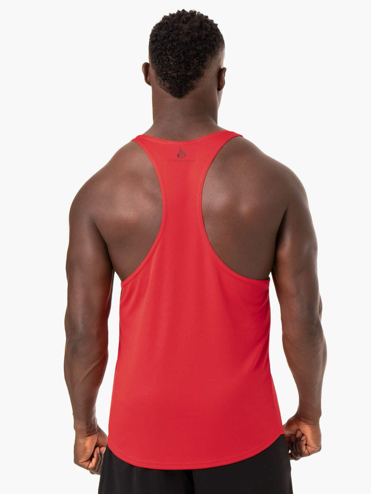 Tank Top Ryderwear Define Mesh T-Back Hombre Rojos | GCQRW4531